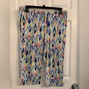 Secret Treasures Navy, Coral, Lime & White Capri pajama Pants. Size large. $8